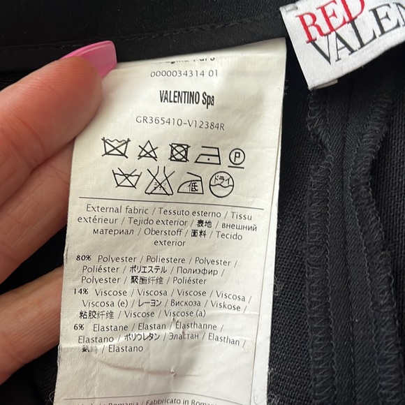 Red Valentino Black Hi-waist side zip and crop ankle zip pants - Picture 7 of 9